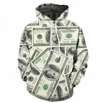 Značka Dolárov Sweetshirt 3D Zakrývanie tlač muži/womenLong Rukáv Fashion Kapucňou Módne Deti mikina s kapucňou Y2K mužov kabát oblečenie