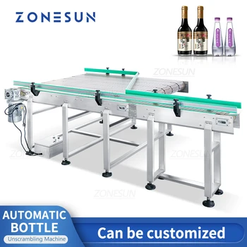 ZONESUN ZS-CBU190 Prispôsobené Bežiacom Páse Dopravu Materiálu Fľaše Pripojený Náplň Označovanie, Obmedzenie Stroj Výrobnej Linky