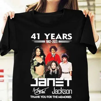 Zriedkavé 41 Rokov 1982-2023 Janet Jackson Podpis Ďakujem Bavlnené Tričko 1N397 dlhé rukávy