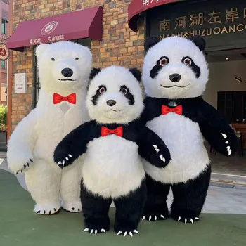 Ľadový Medveď Maskot Nafukovacie Vyhovovali Panda Obrie Oblečenie pre Bábiku 2M/2,6 M/3 M Kostým Party Cosplay Vianoce, Halloween, Hrá Festival