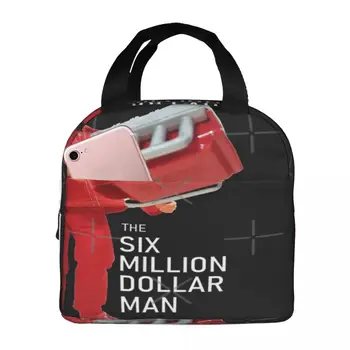 Šesť Miliónov Dolárov, Muž Akcie Obrázok Obed Tote Pikniková Taška Izolované Tašky Tepelnej Lunch Box