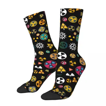 Žiarenie Upozornenie Ponožky Symboly Kórejský Pančuchy Jeseň Anti Slip Pár Ponožky Mäkké Priedušné Vytlačené Vonkajšie Športové Ponožky